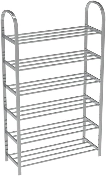 6 Layers Stainless Steel Shoe Rack – Adjustable Shoe Organizer For Living Room, Bedroom, Porch, Hallway, Shoe Storage, Fashion